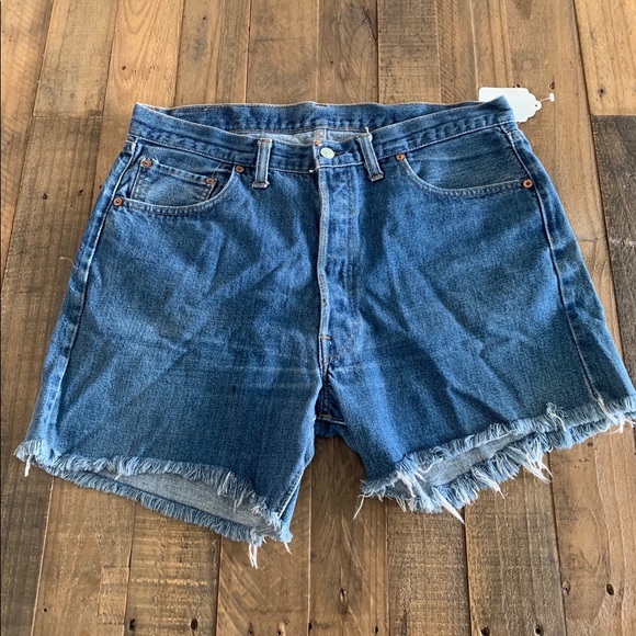 Vintage Levi Denim Cutoffs - Picture 2 of 3